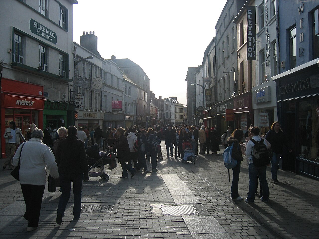 Shop Street in Galway's Latin Quarter, Ireland
